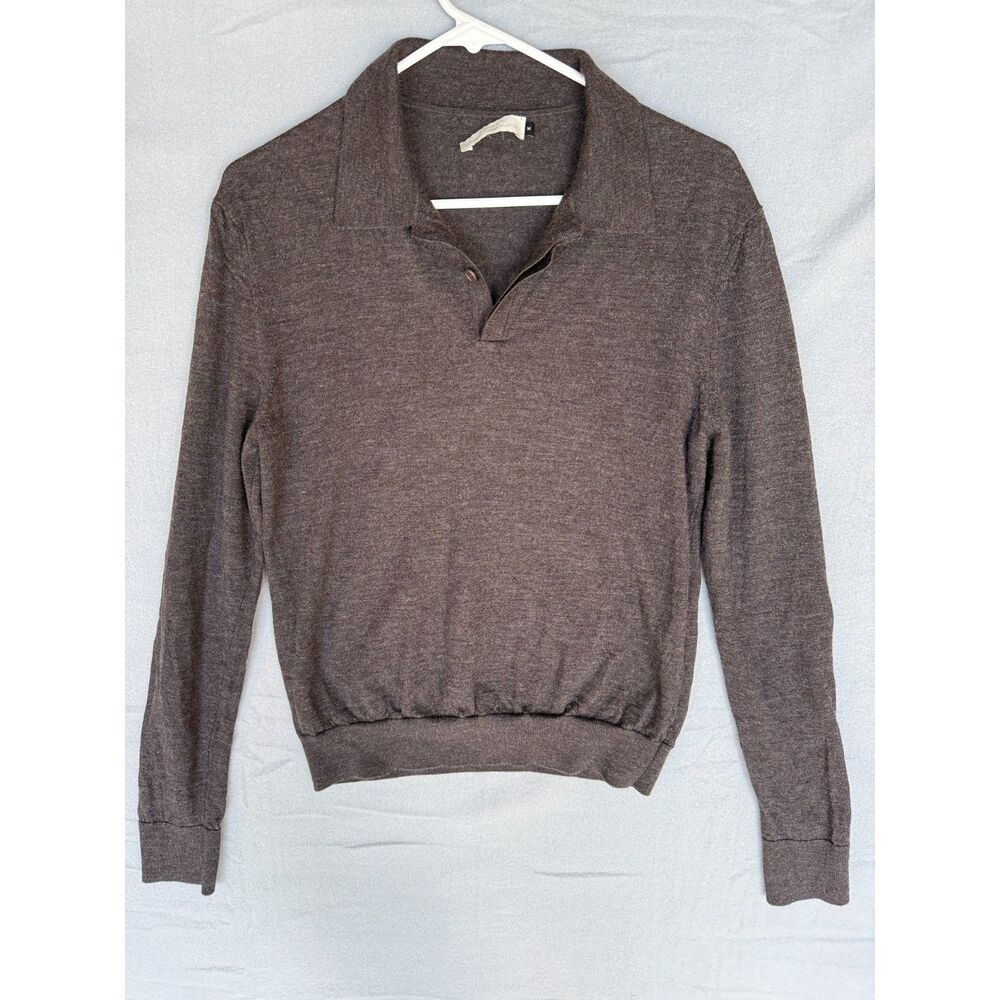 AMOMENTO Seoul Knit Polo Sweater in Charcoal from Spring/Summer 2026 Mens 26SS